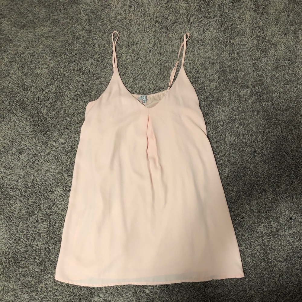 M BABY PINK TOBI SPAGHETTI STRAP SHIFT DRESS